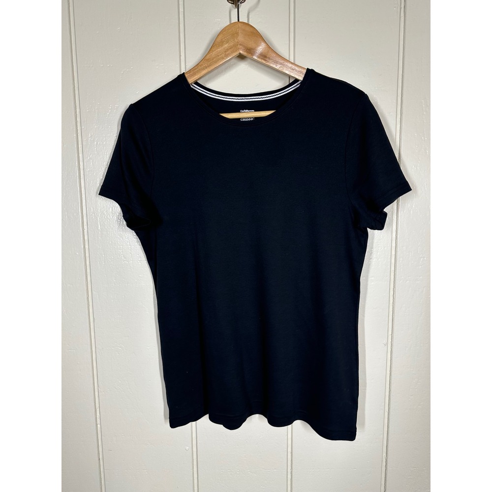 Croft & Barrow T-Shirt Womens M Black The Classic Tee Short Sleeve Crew 7586